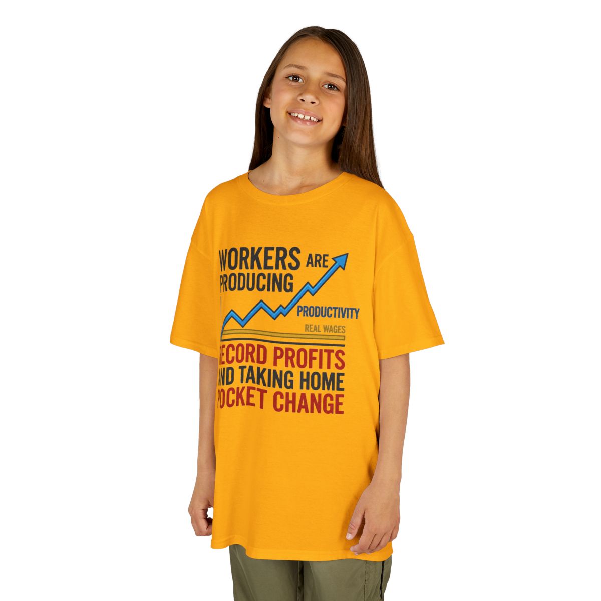 Color: Gold | Protest Series - Share The Value Kids Tee