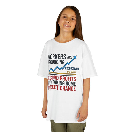 Color: White | Protest Series - Share The Value Kids Tee