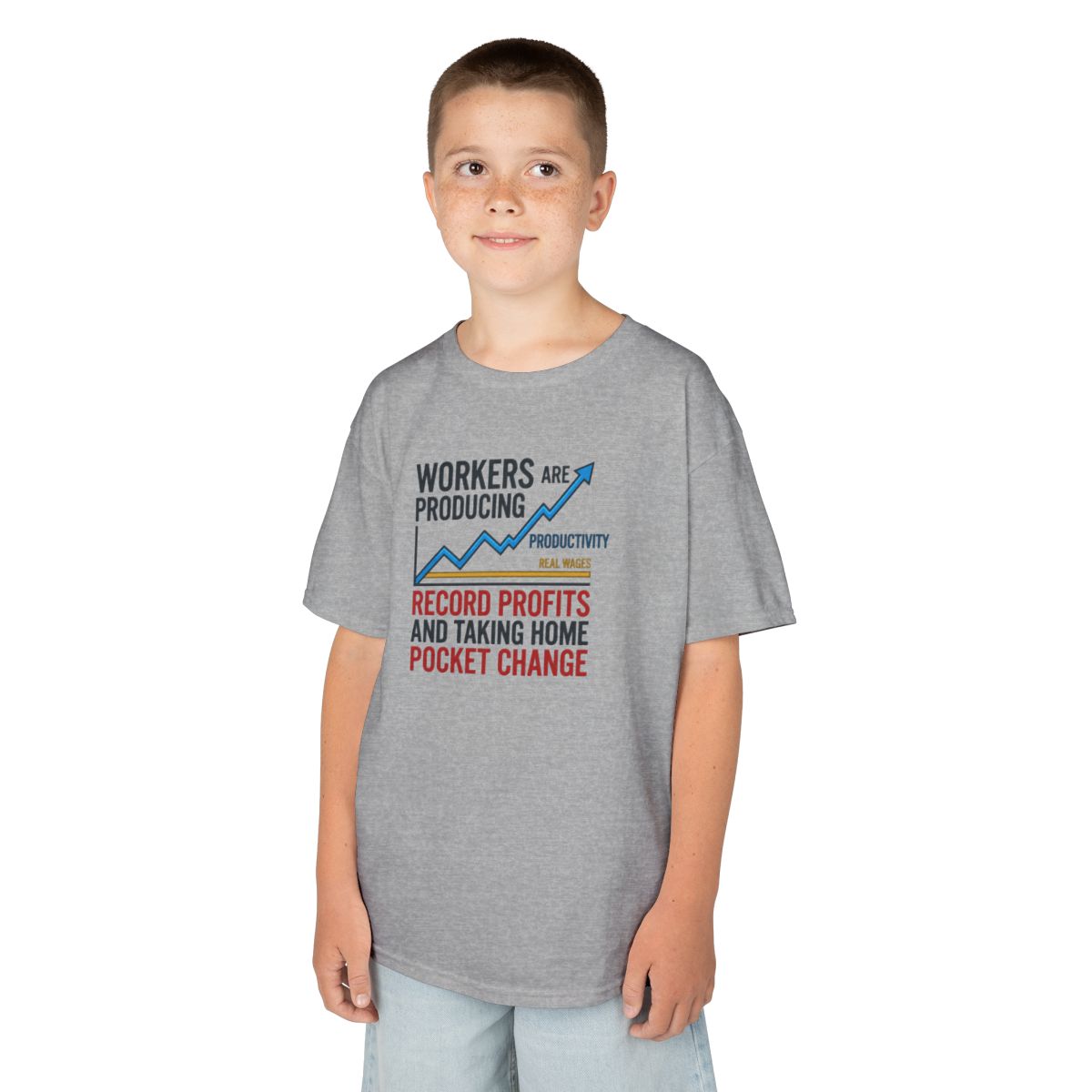 Color: Sport Grey | Protest Series - Share The Value Kids Tee