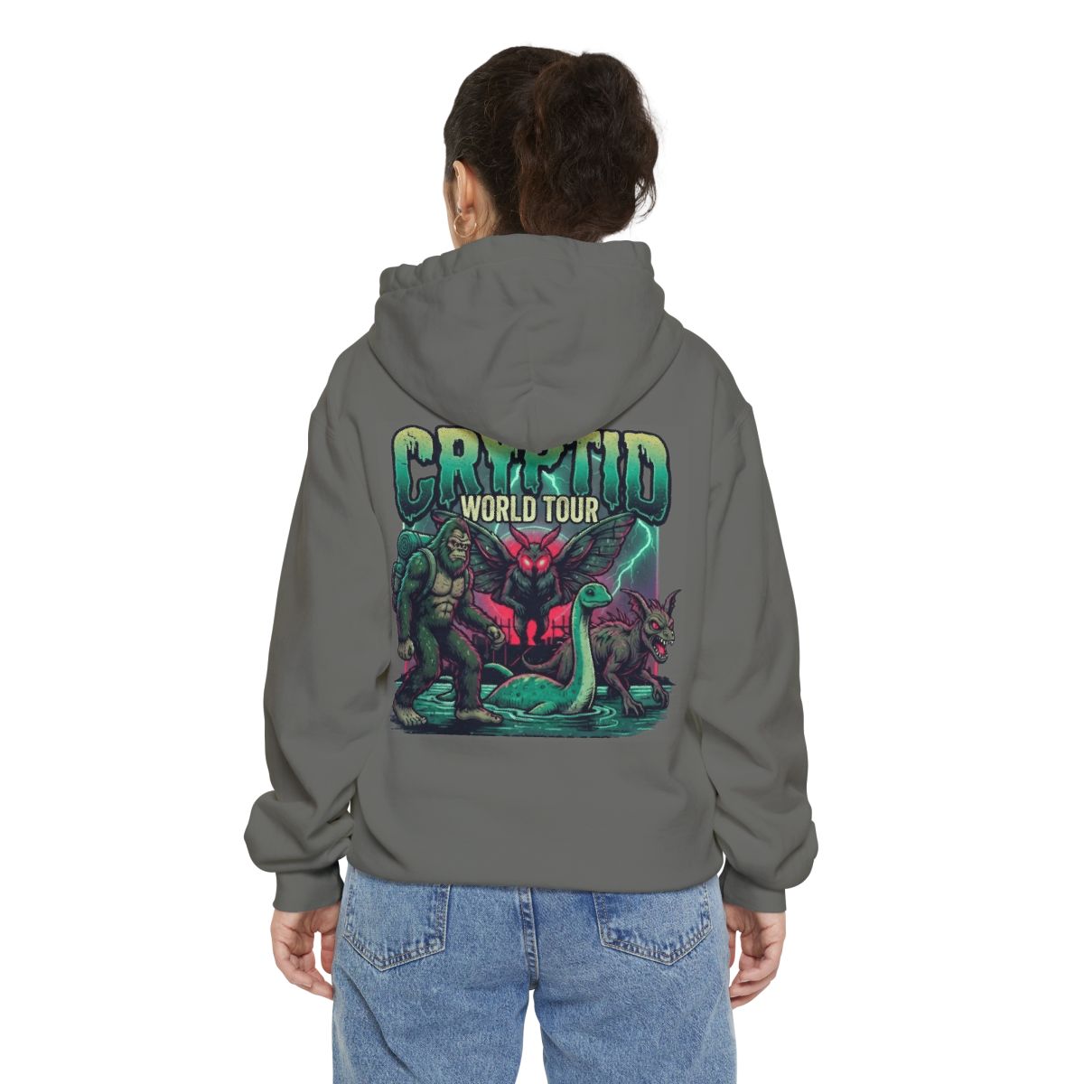 Color: Grey | Puzizia (Global-Cryptid Mashup) Cryptid World Tour Garment-Dyed Hoodie