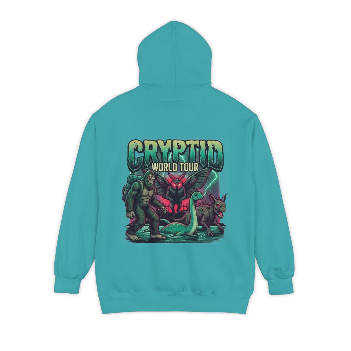 Color: Seafoam | Puzizia (Global-Cryptid Mashup) Cryptid World Tour Garment-Dyed Hoodie