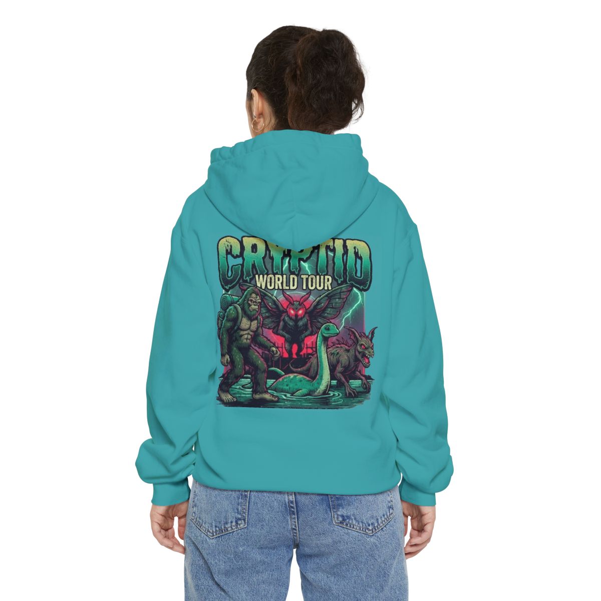 Color: Seafoam | Puzizia (Global-Cryptid Mashup) Cryptid World Tour Garment-Dyed Hoodie