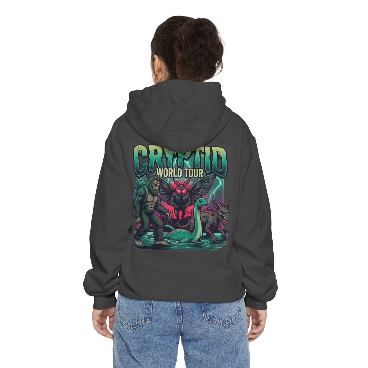 Color: Pepper | Puzizia (Global-Cryptid Mashup) Cryptid World Tour Garment-Dyed Hoodie