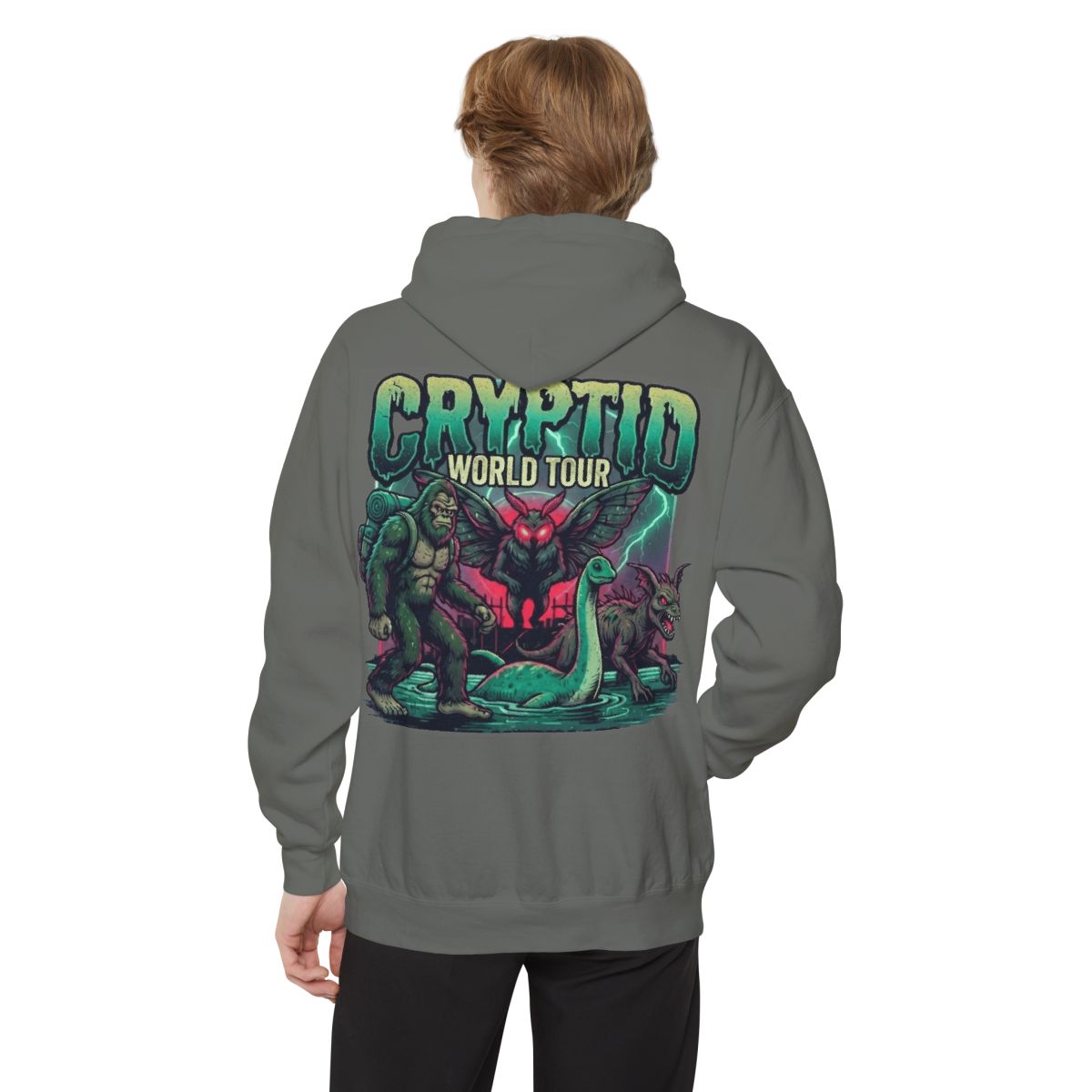 Color: Grey | Puzizia (Global-Cryptid Mashup) Cryptid World Tour Garment-Dyed Hoodie