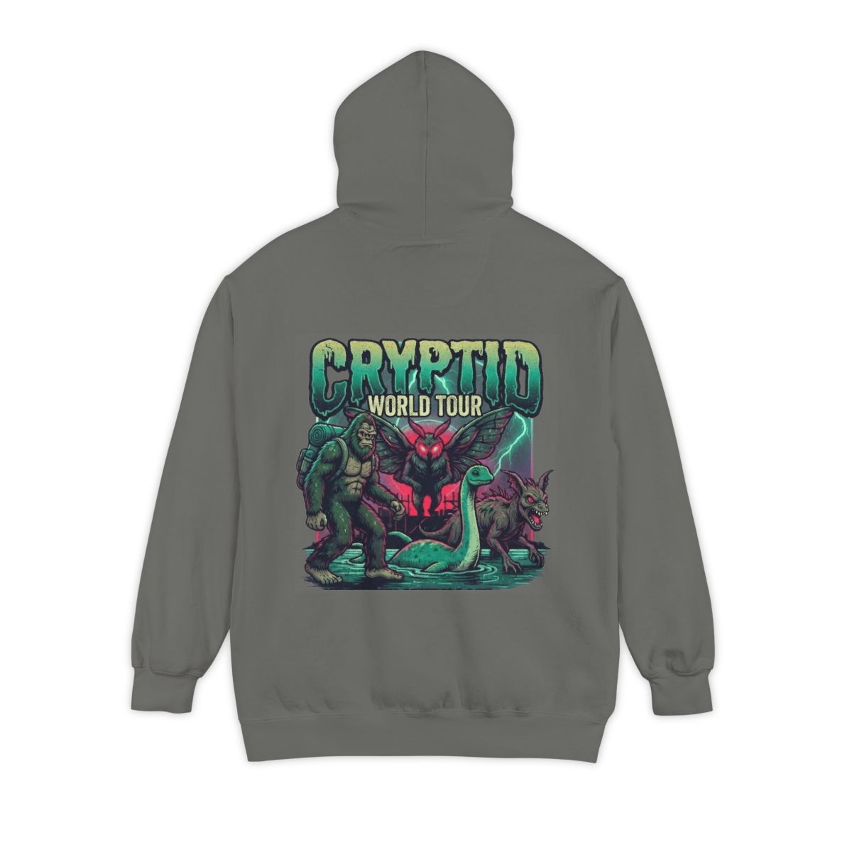 Color: Grey | Puzizia (Global-Cryptid Mashup) Cryptid World Tour Garment-Dyed Hoodie