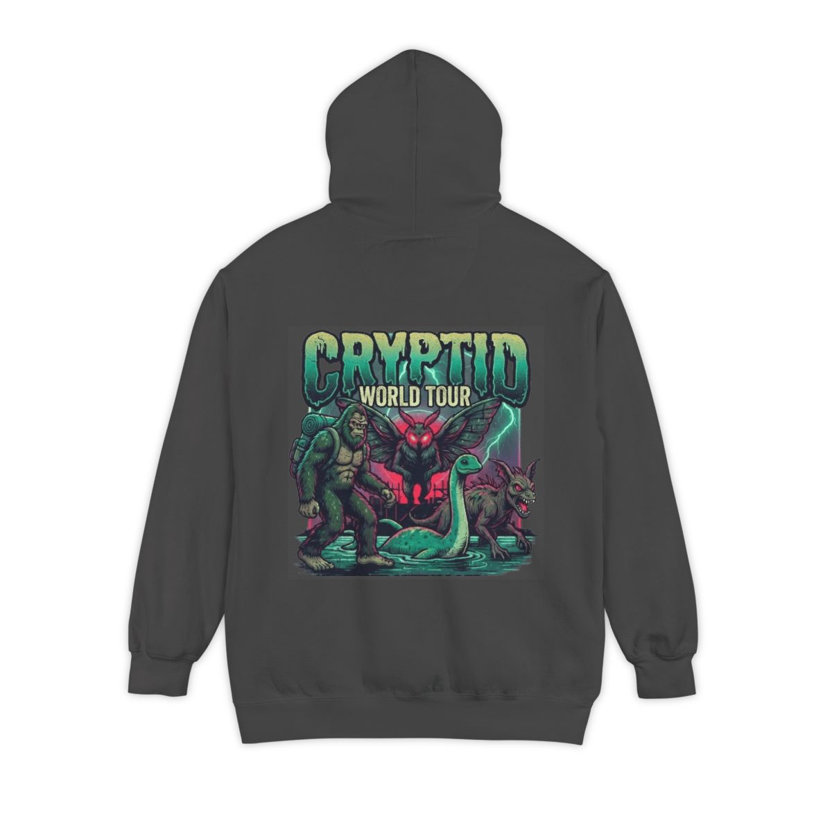 Color: Pepper | Puzizia (Global-Cryptid Mashup) Cryptid World Tour Garment-Dyed Hoodie