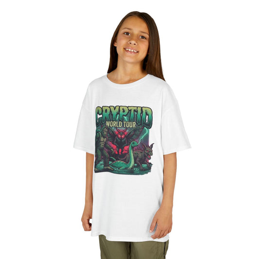 Color: White | Puzizia (Global-Cryptid Mashup) Cryptid World Tour Kids Tee