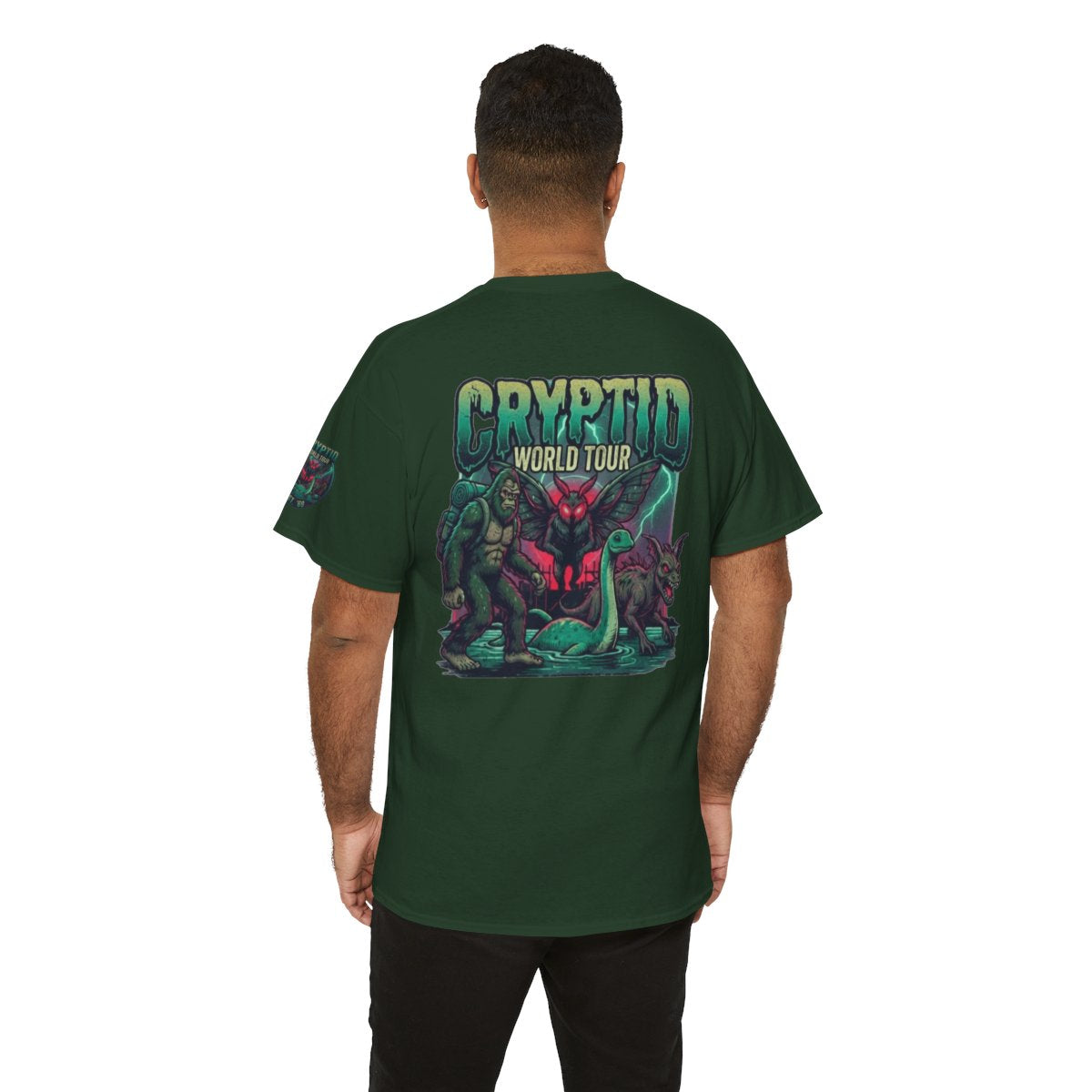 Color: Forest Green | Puzizia (Global-Cryptid Mashup) Cryptid World Tour Premium Graphic Tee