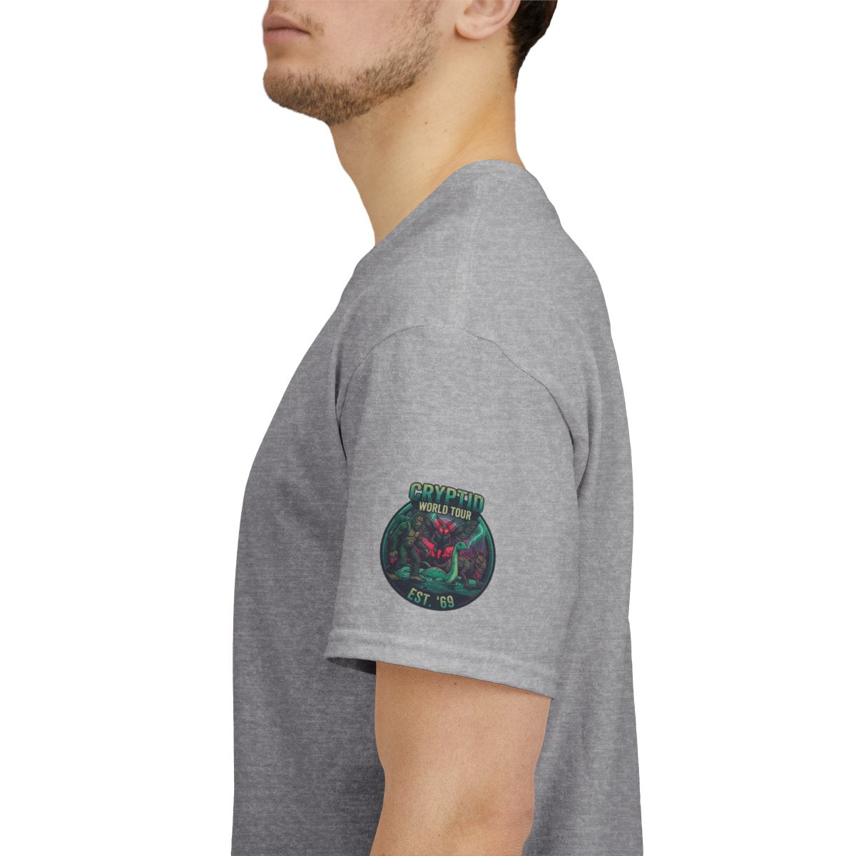 Color: Sport Grey | Puzizia (Global-Cryptid Mashup) Cryptid World Tour Premium Graphic Tee