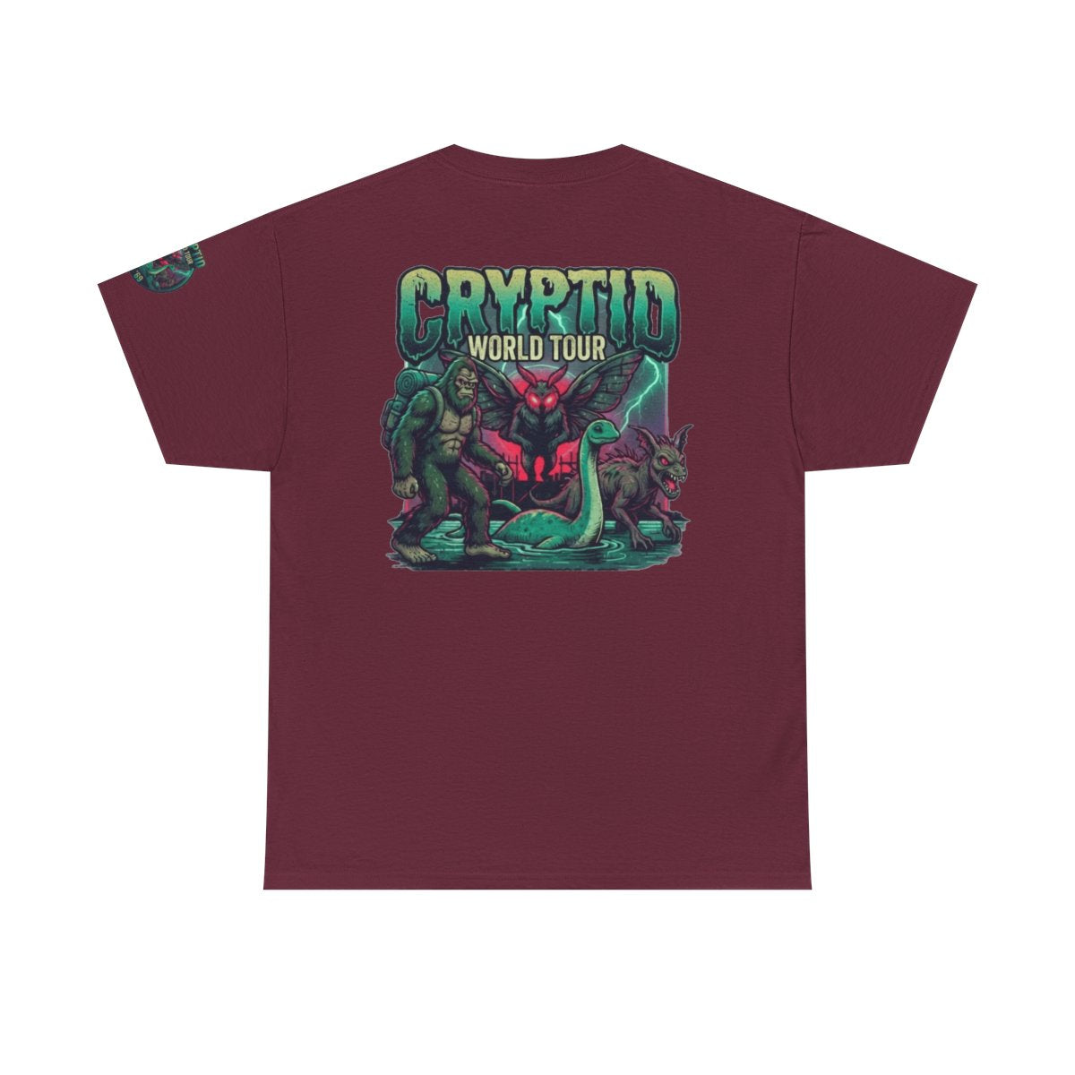 Color: Maroon | Puzizia (Global-Cryptid Mashup) Cryptid World Tour Premium Graphic Tee