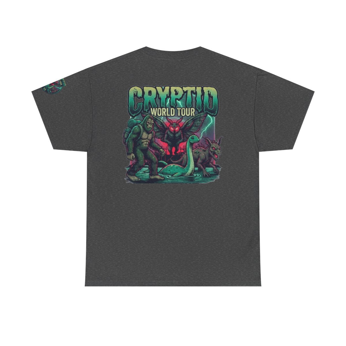 Color: Dark Heather | Puzizia (Global-Cryptid Mashup) Cryptid World Tour Premium Graphic Tee