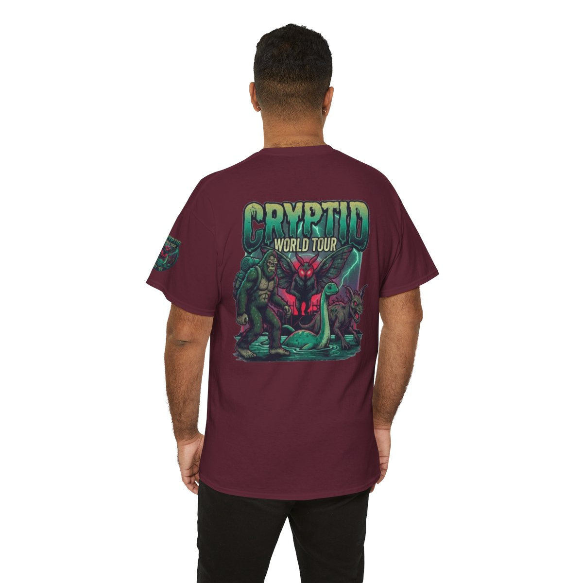 Color: Maroon | Puzizia (Global-Cryptid Mashup) Cryptid World Tour Premium Graphic Tee