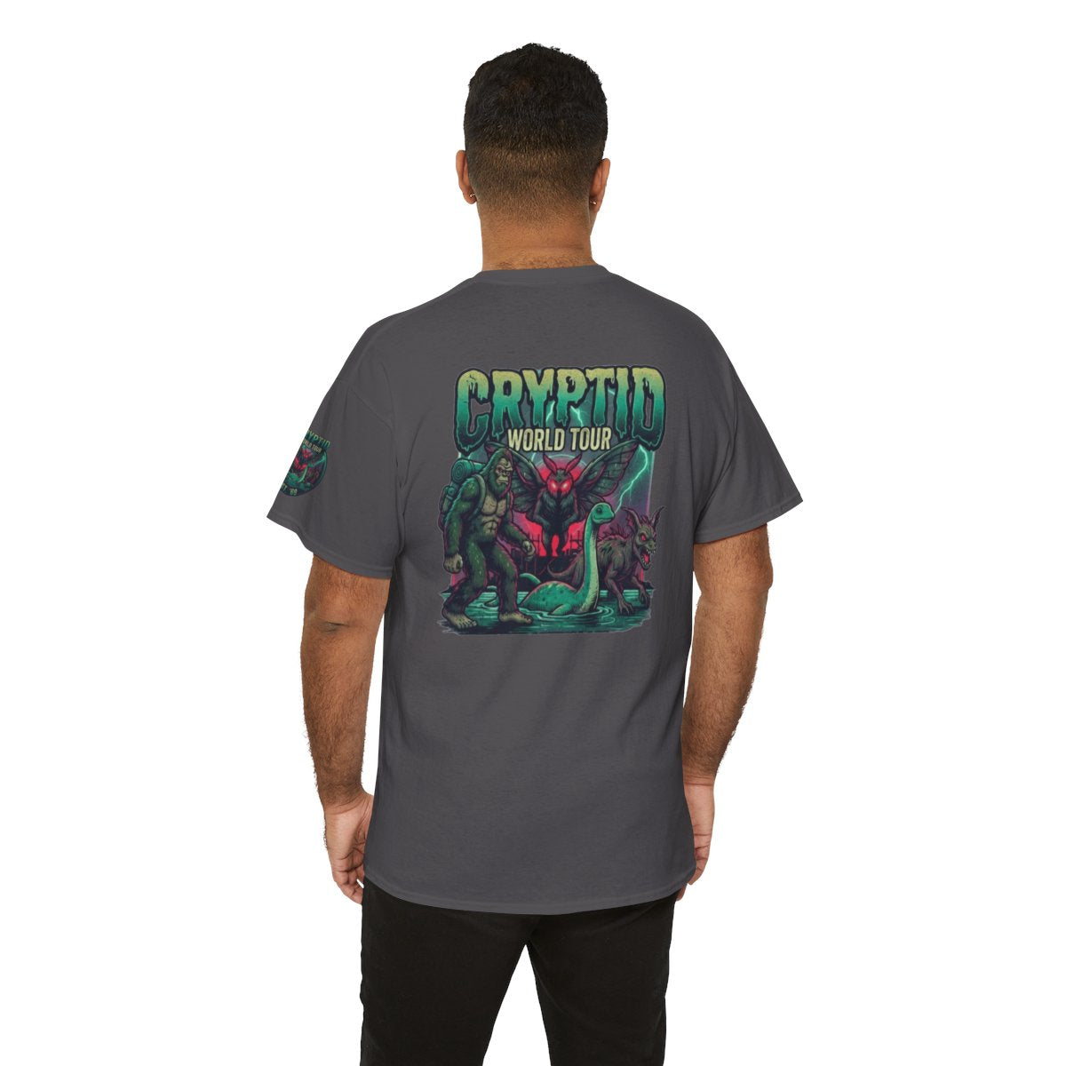 Color: Charcoal | Puzizia (Global-Cryptid Mashup) Cryptid World Tour Premium Graphic Tee