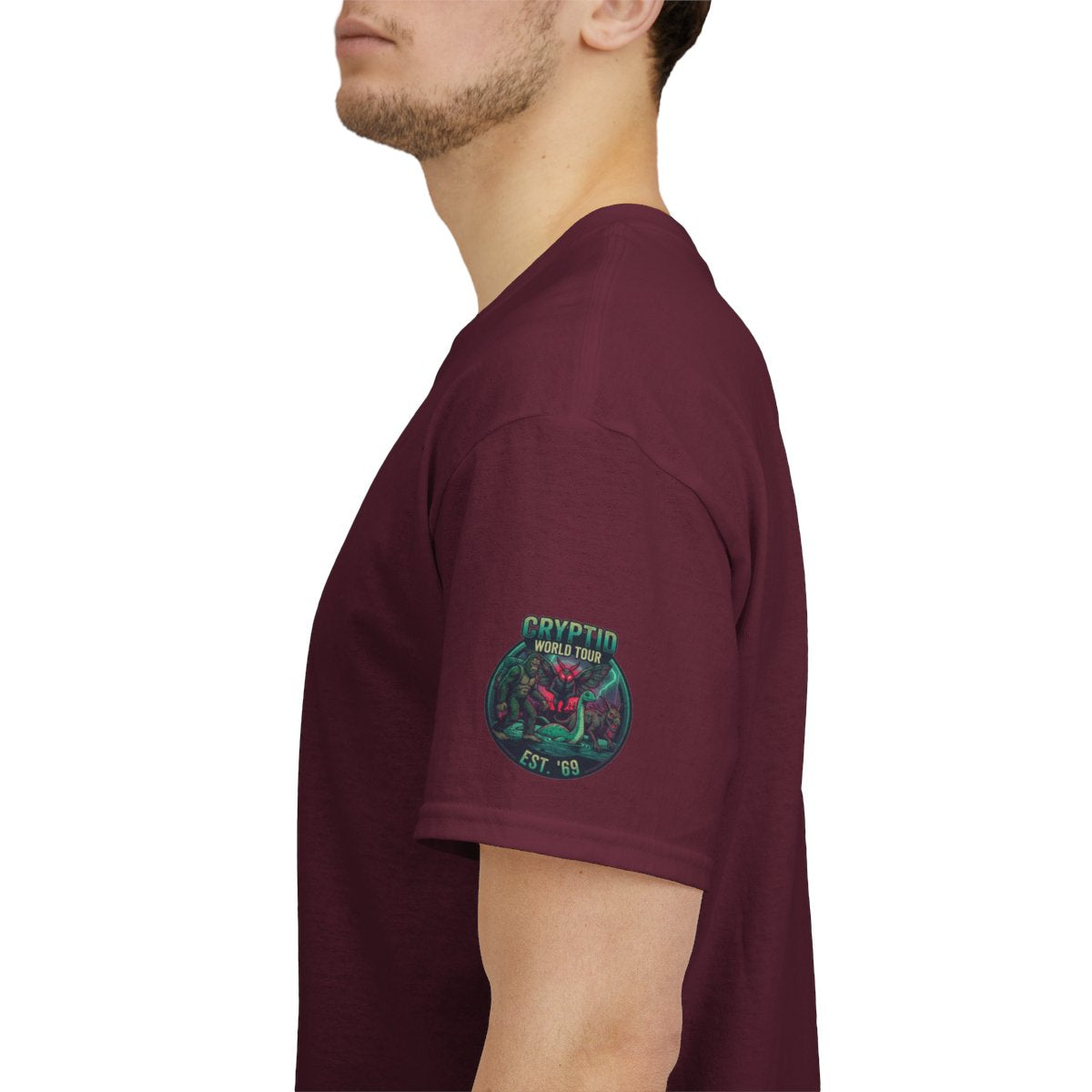 Color: Maroon | Puzizia (Global-Cryptid Mashup) Cryptid World Tour Premium Graphic Tee