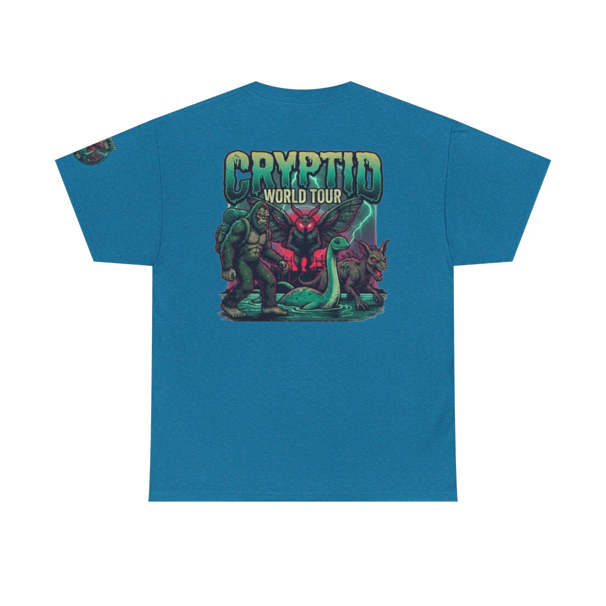 Color: Antique Sapphire | Puzizia (Global-Cryptid Mashup) Cryptid World Tour Premium Graphic Tee