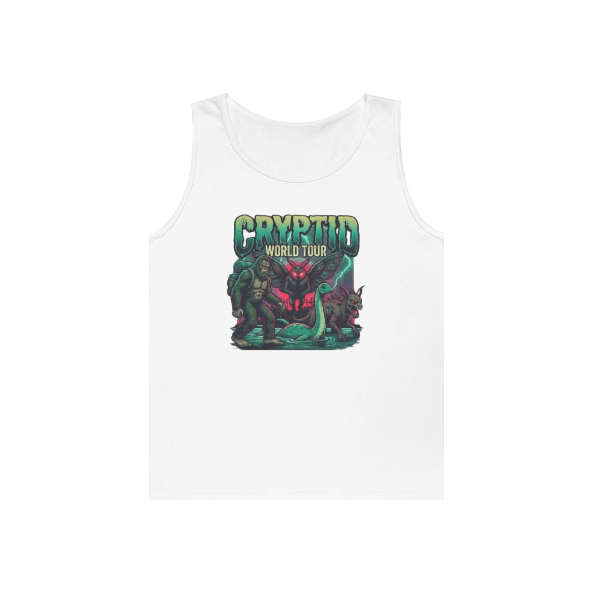 Color: White | Puzizia (Global-Cryptid Mashup) Cryptid World Tour Tank Top