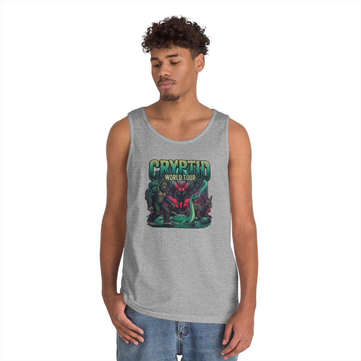 Color: Sport Grey | Puzizia (Global-Cryptid Mashup) Cryptid World Tour Tank Top