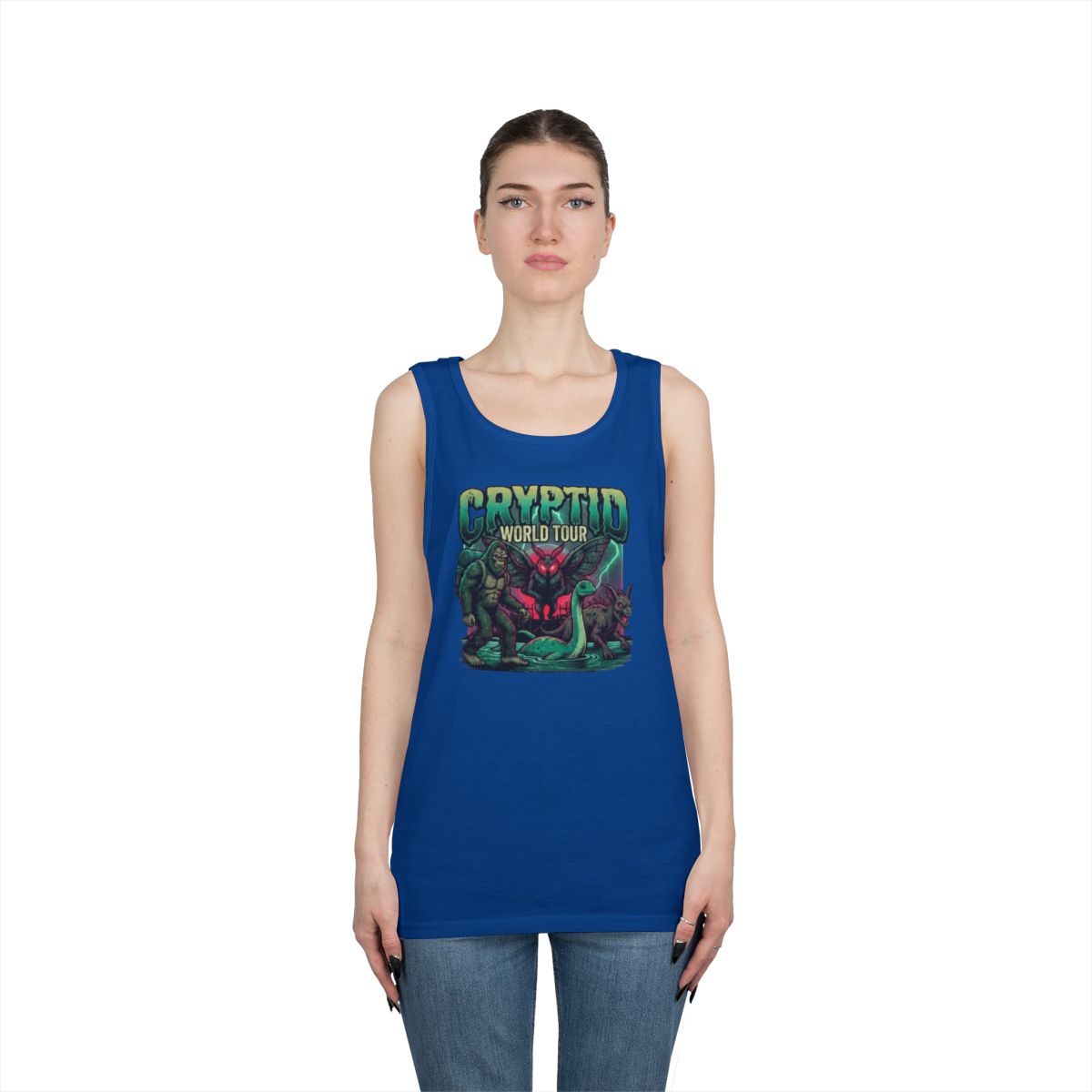 Color: Royal | Puzizia (Global-Cryptid Mashup) Cryptid World Tour Tank Top