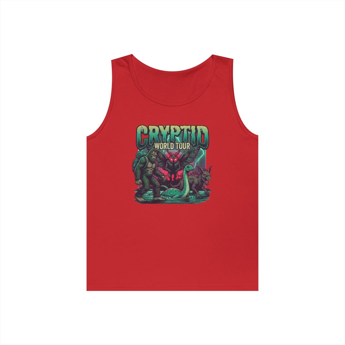 Color: Red | Puzizia (Global-Cryptid Mashup) Cryptid World Tour Tank Top