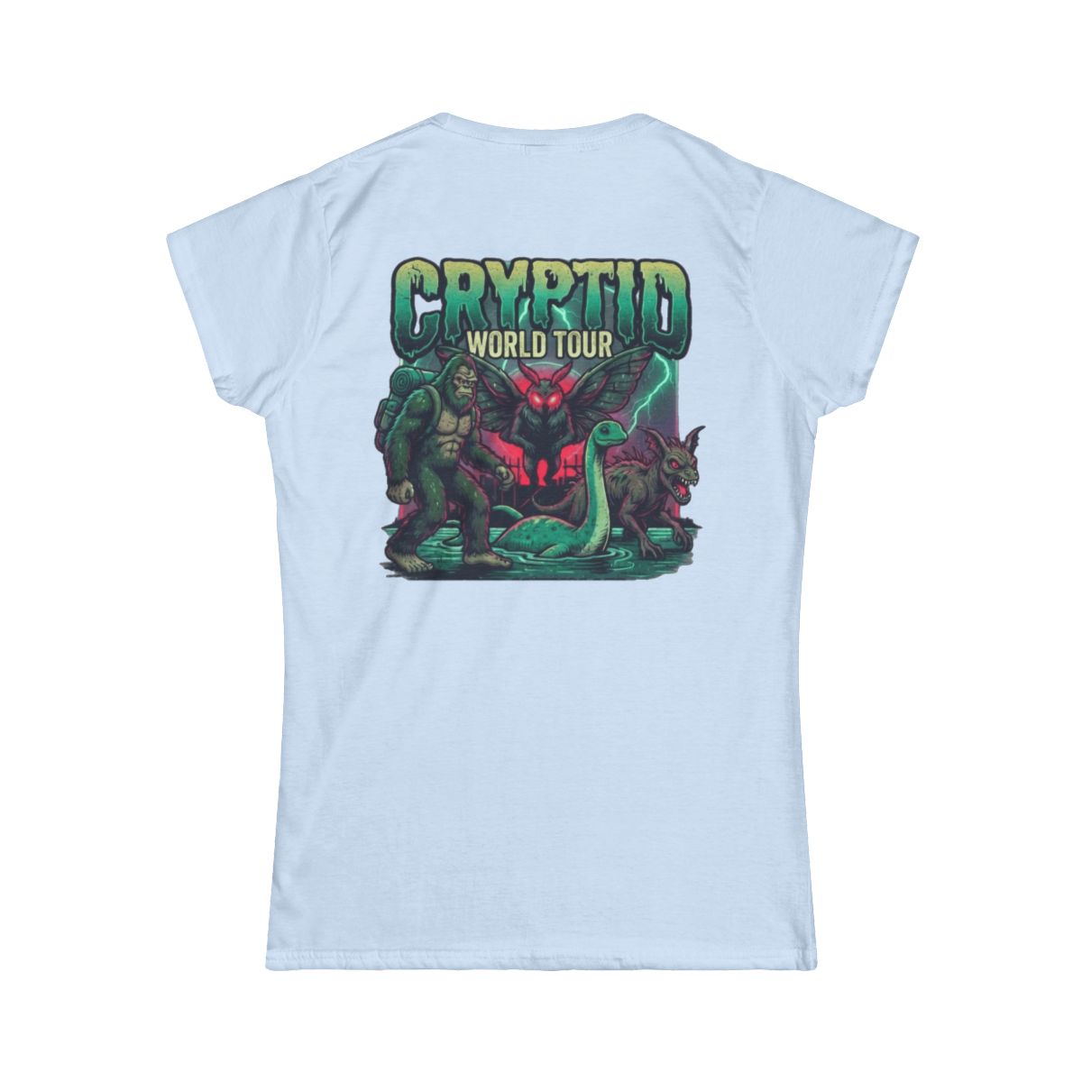 Color: Light Blue | Puzizia (Global-Cryptid Mashup) Cryptid World Tour Women's Tee
