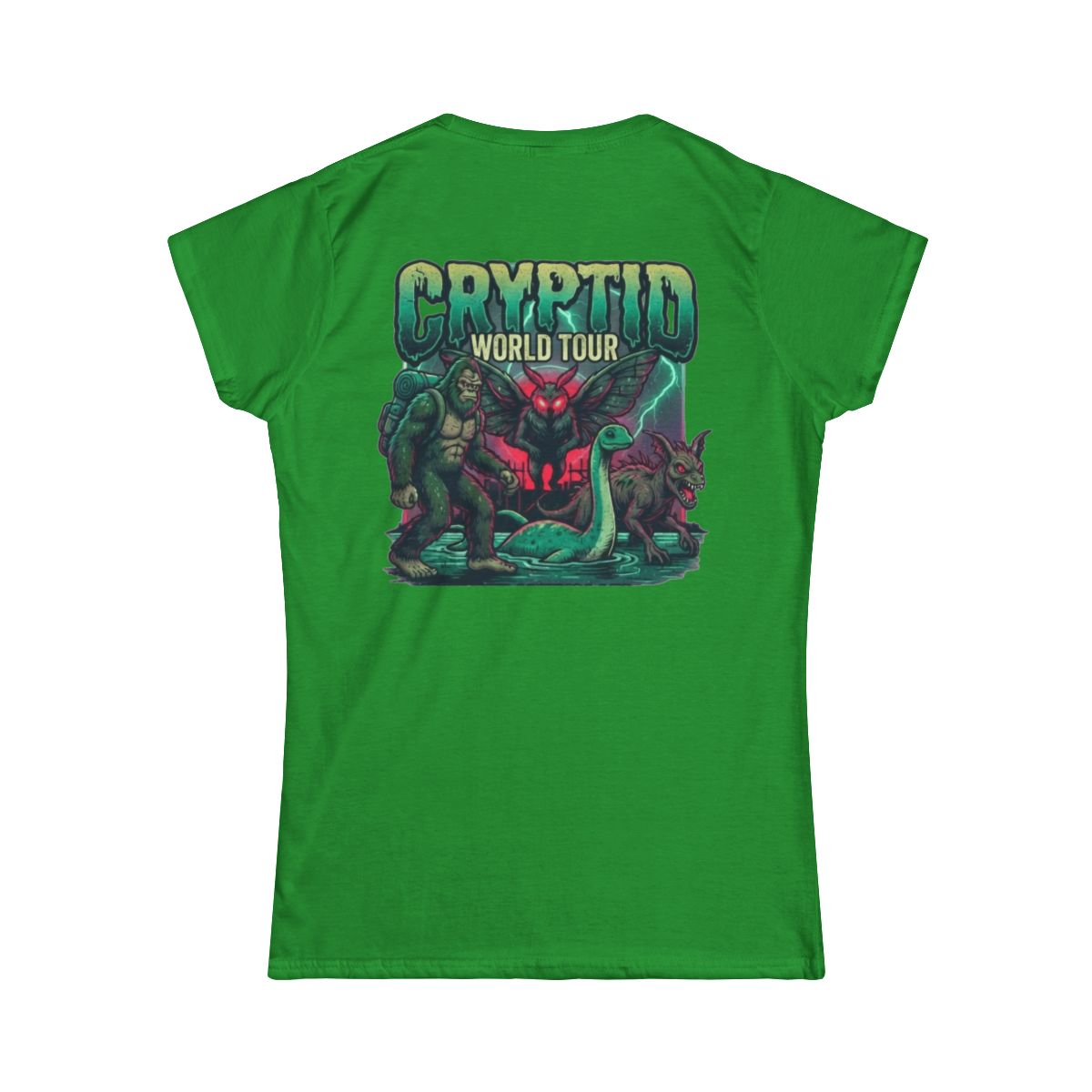 Color: Irish Green | Puzizia (Global-Cryptid Mashup) Cryptid World Tour Women's Tee