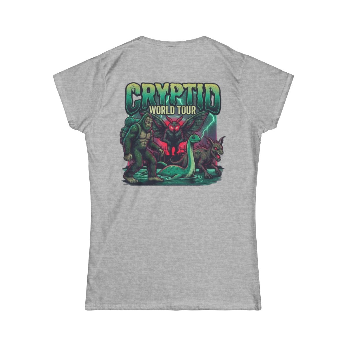 Color: Sport Grey | Puzizia (Global-Cryptid Mashup) Cryptid World Tour Women's Tee