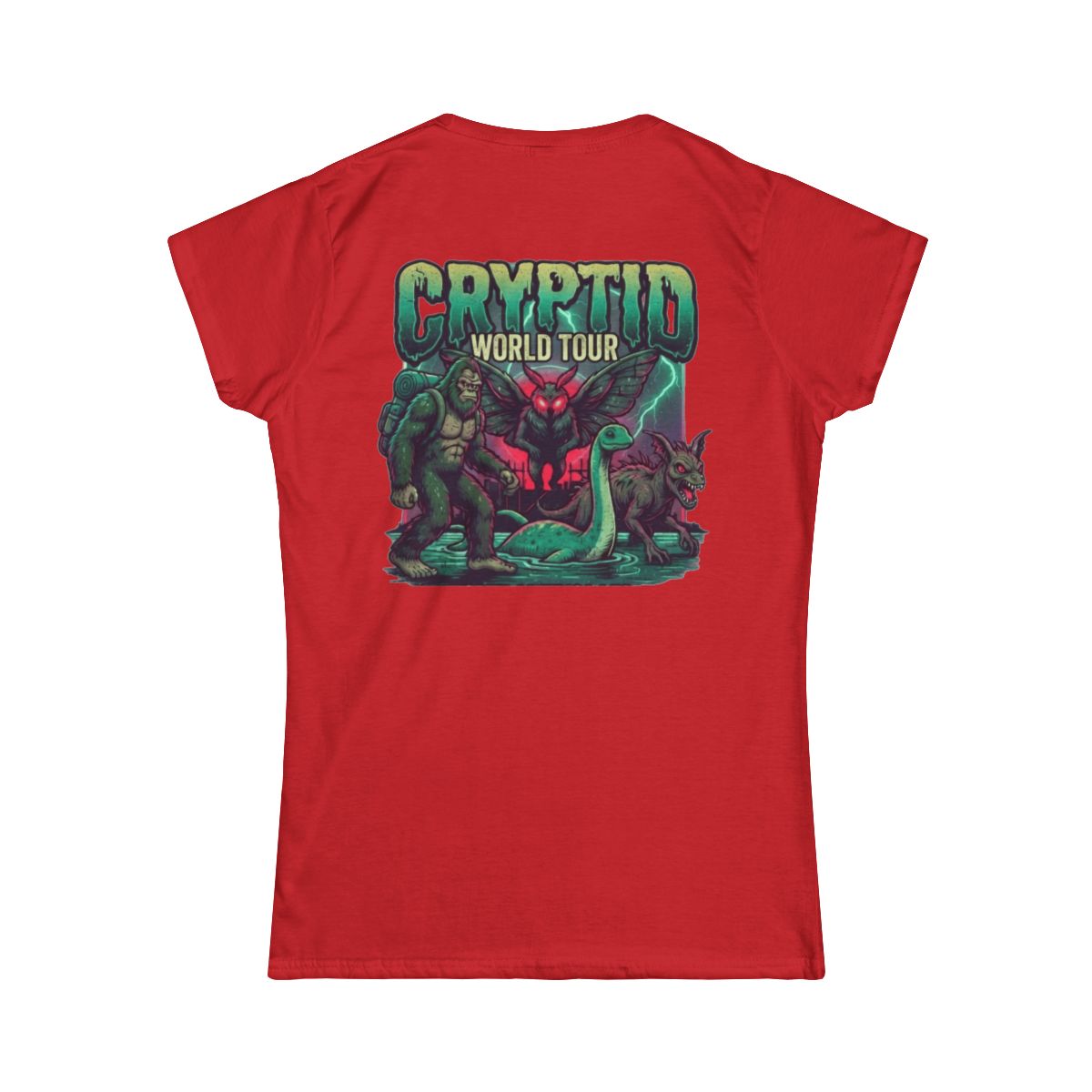 Color: Red | Puzizia (Global-Cryptid Mashup) Cryptid World Tour Women's Tee