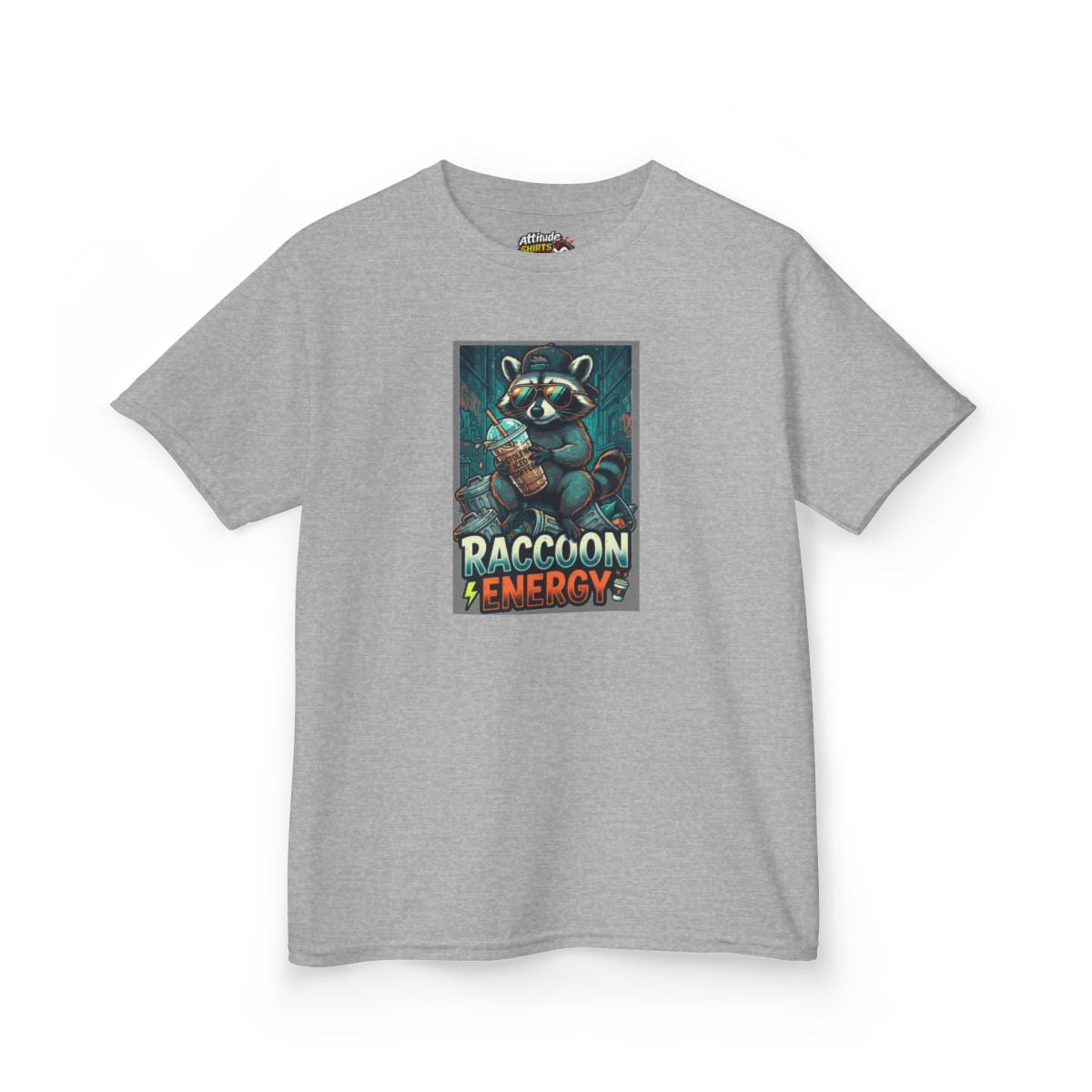 Color: Sport Grey | Raccoon Energy Kids Tee