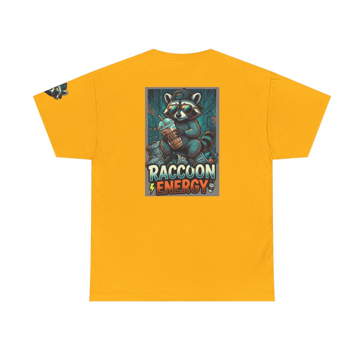 Color: Gold | Raccoon Energy Premium Graphic Tee