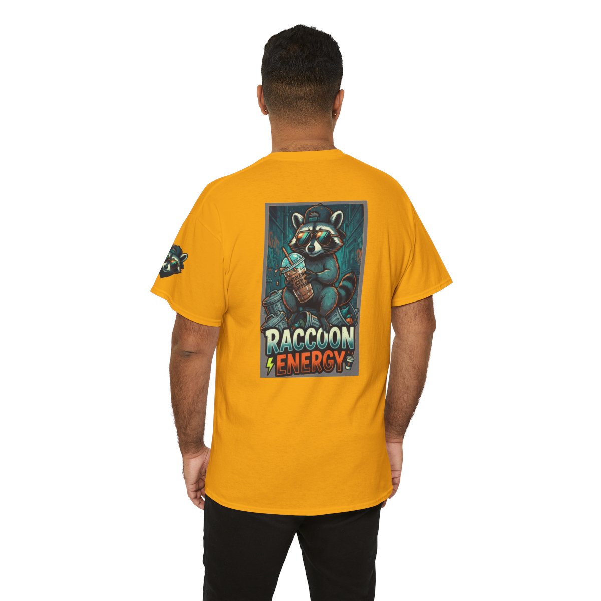 Color: Gold | Raccoon Energy Premium Graphic Tee