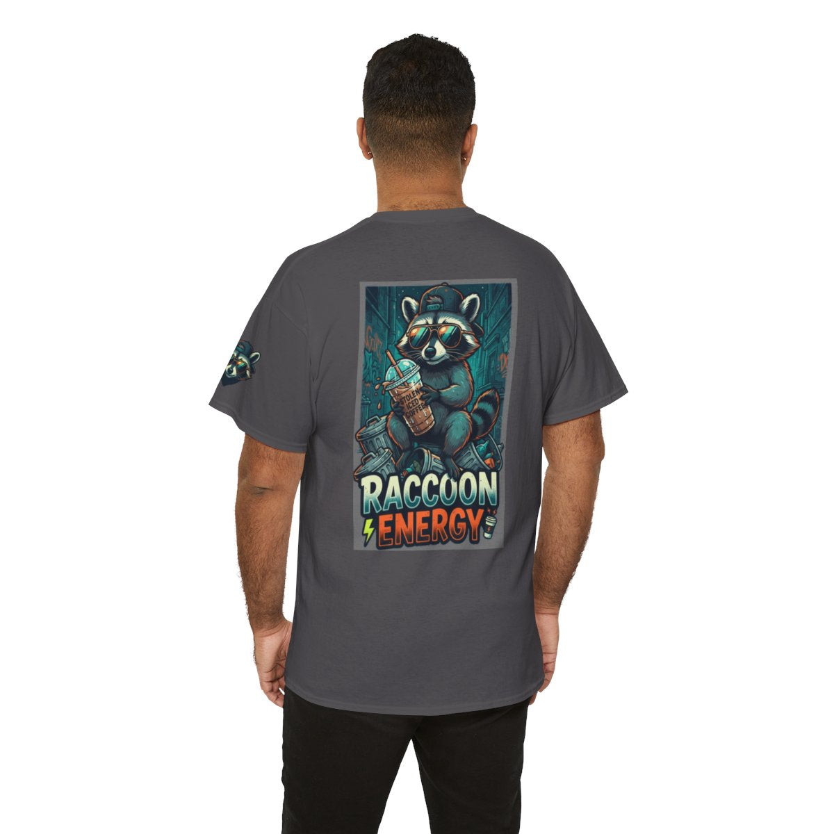 Color: Charcoal | Raccoon Energy Premium Graphic Tee