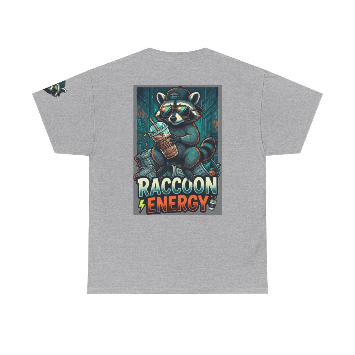 Color: Sport Grey | Raccoon Energy Premium Graphic Tee