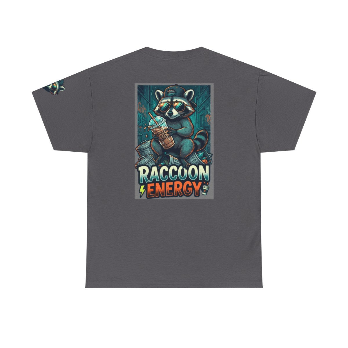 Color: Charcoal | Raccoon Energy Premium Graphic Tee