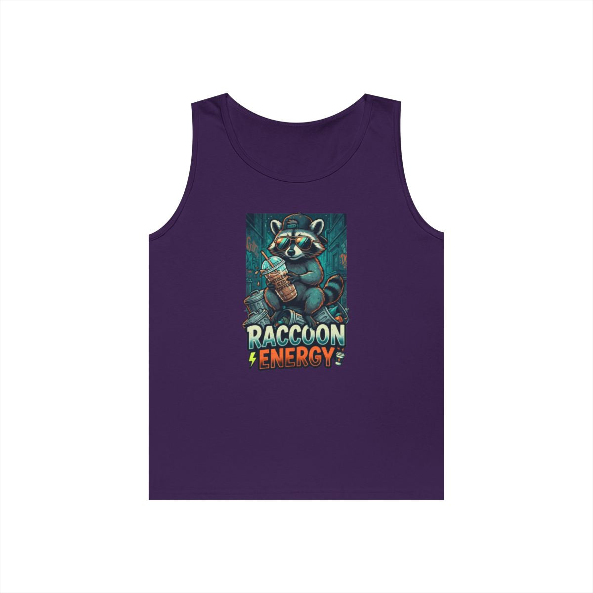 Color: Purple | Raccoon Energy Tank Top