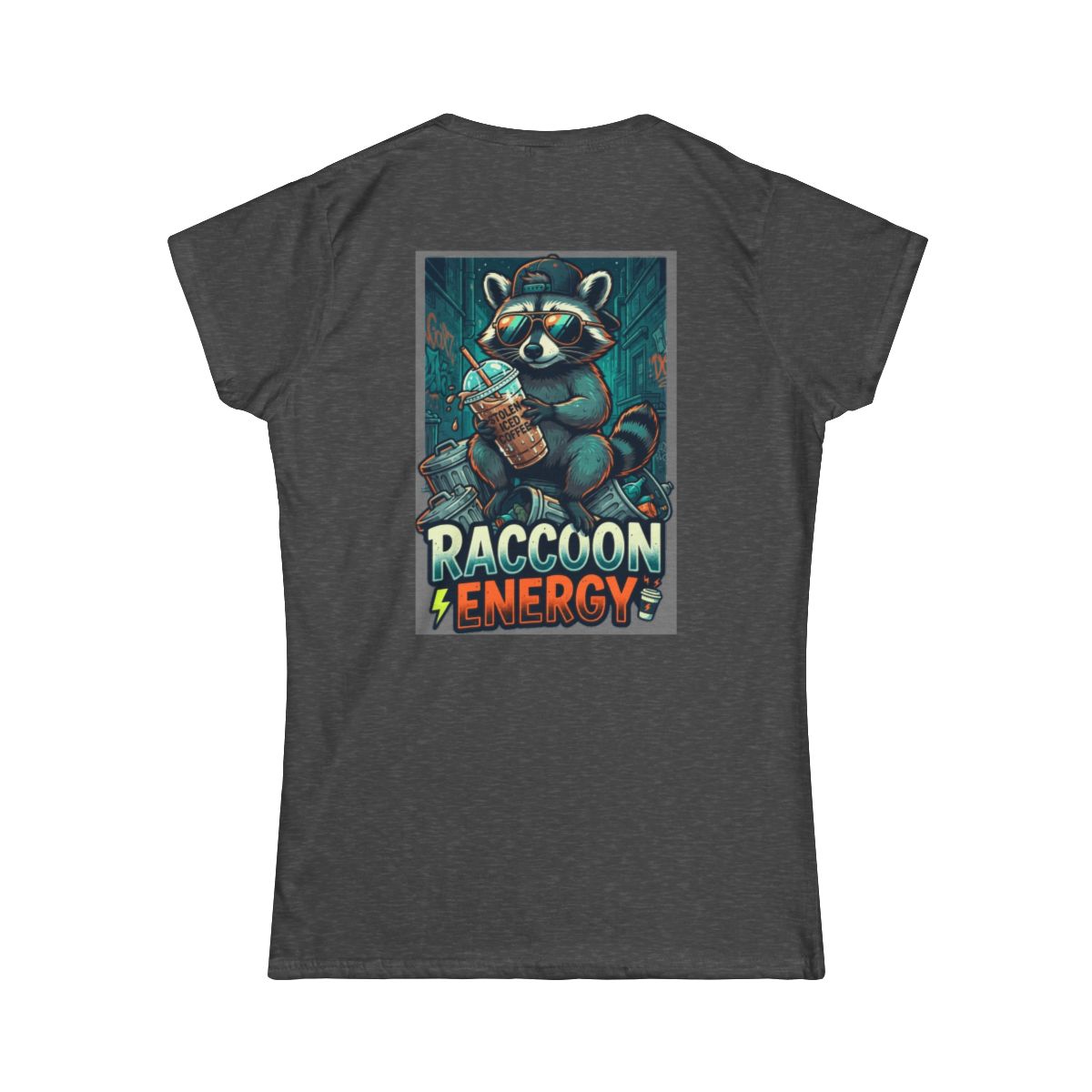 Color: Dark Heather | Raccoon Energy Women's Tee