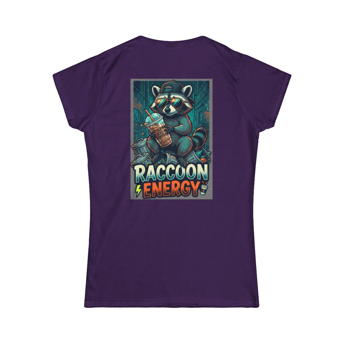 Color: Purple | Raccoon Energy Women's Tee