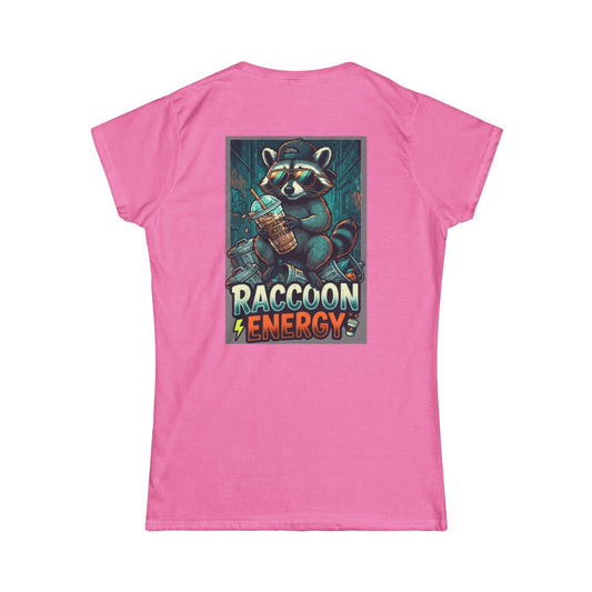 Color: Azalea | Raccoon Energy Women's Tee