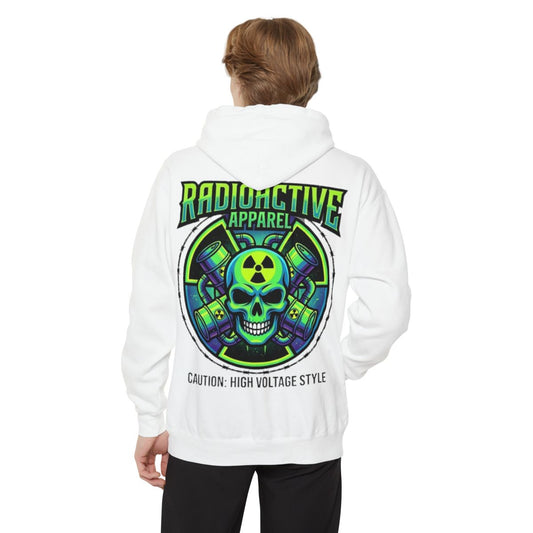 Color: White | Radioactive Apparel Garment-Dyed Hoodie