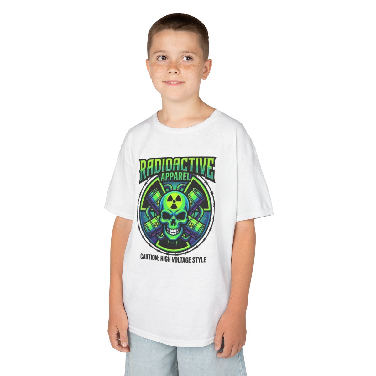 Color: White | Radioactive Apparel Kids Tee