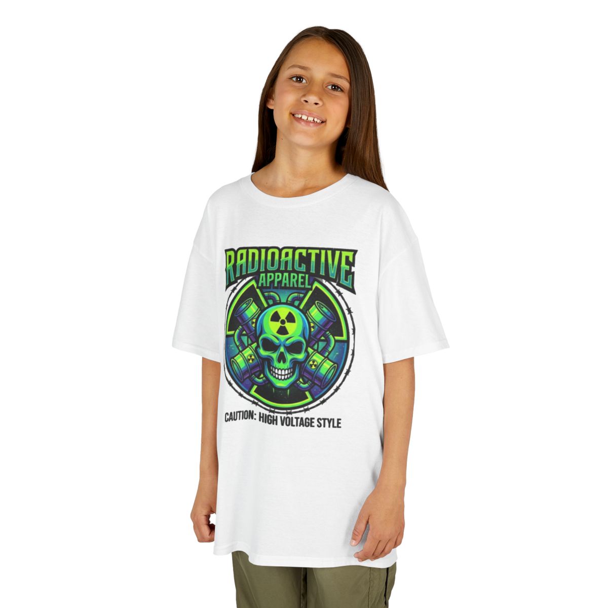 Color: White | Radioactive Apparel Kids Tee
