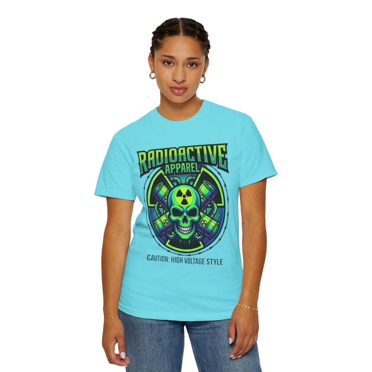 Color: Lagoon Blue | Radioactive Apparel Unisex Garment-Dyed Tee
