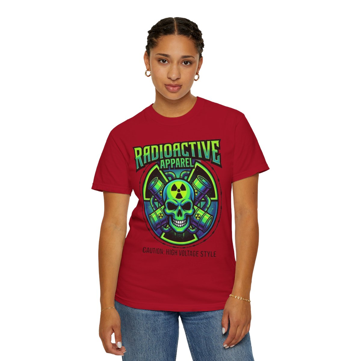 Color: Red | Radioactive Apparel Unisex Garment-Dyed Tee