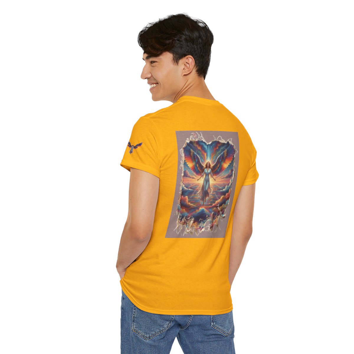 Color: Gold | Rainbow Angel Premium Graphic Tee