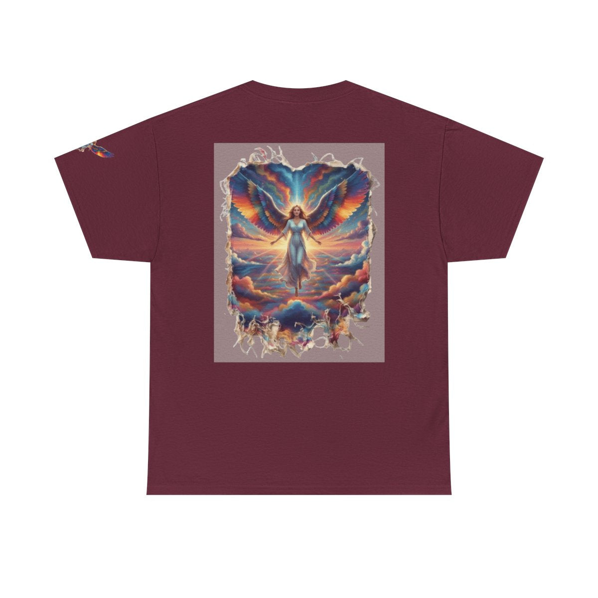 Color: Maroon | Rainbow Angel Premium Graphic Tee