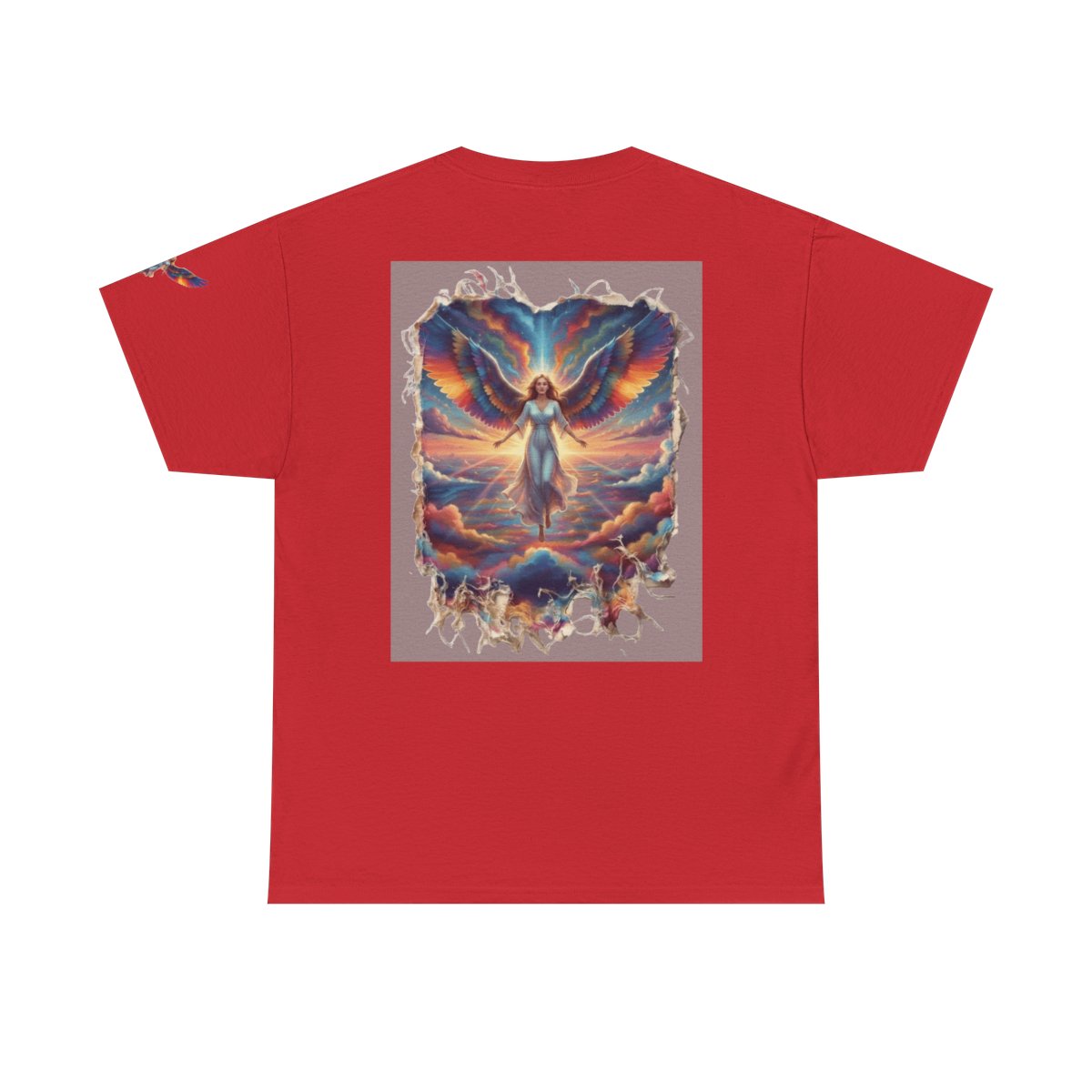 Color: Red | Rainbow Angel Premium Graphic Tee