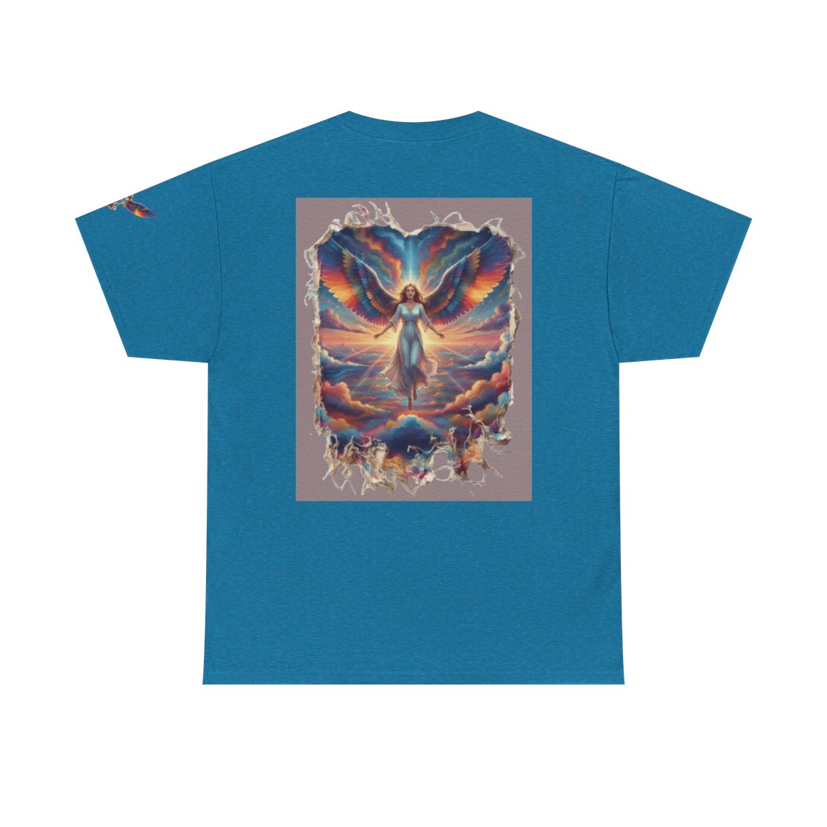 Color: Antique Sapphire | Rainbow Angel Premium Graphic Tee