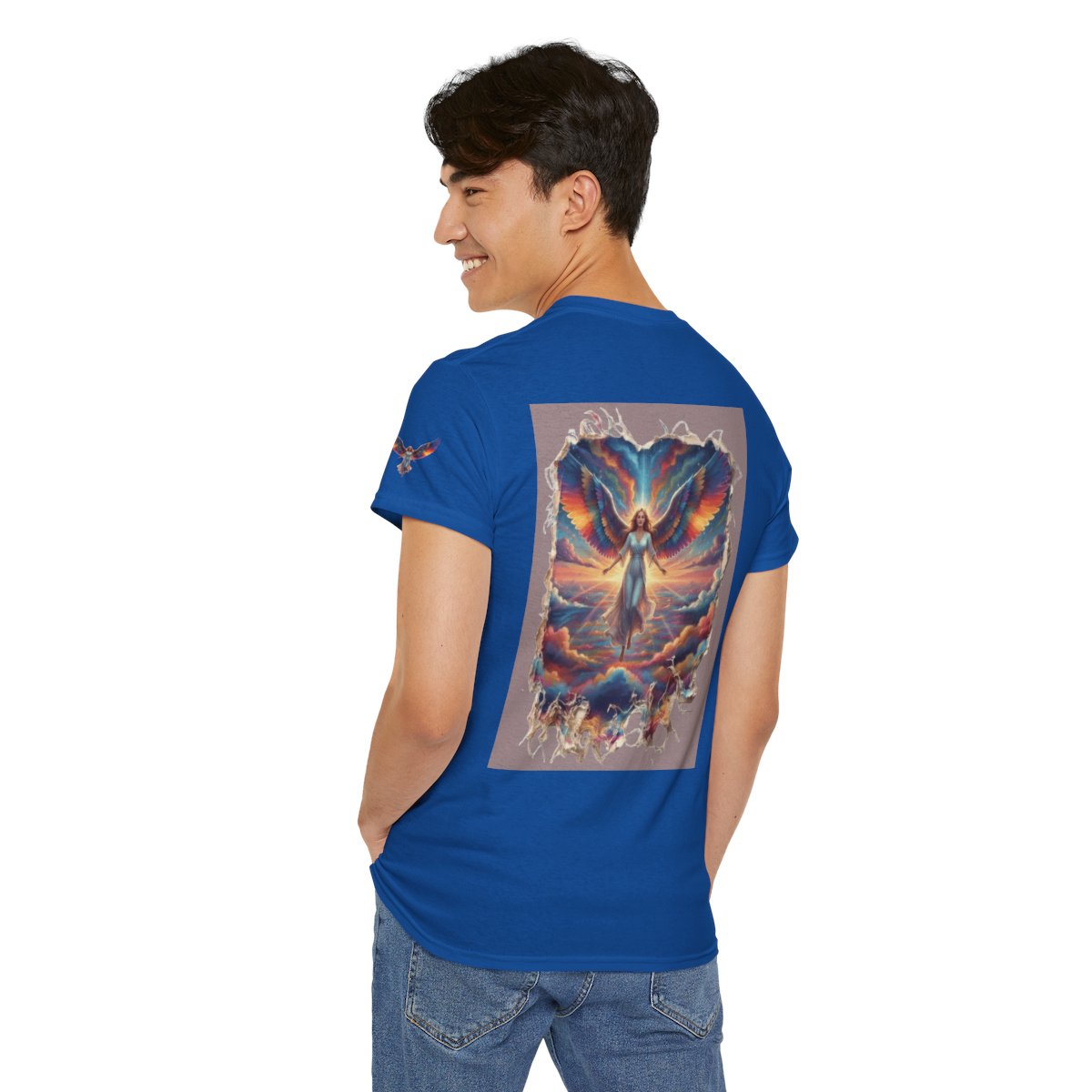 Color: Royal | Rainbow Angel Premium Graphic Tee