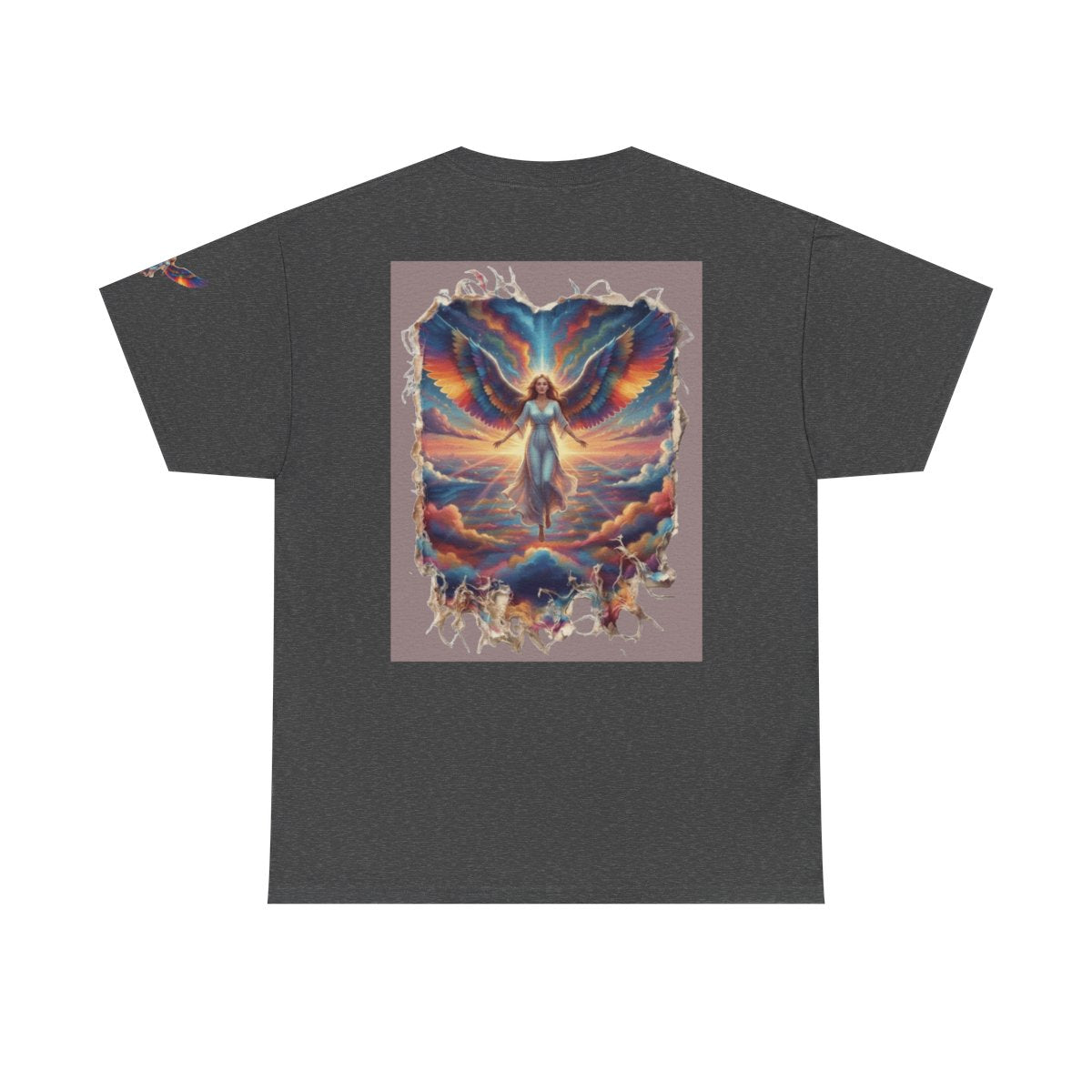 Color: Dark Heather | Rainbow Angel Premium Graphic Tee