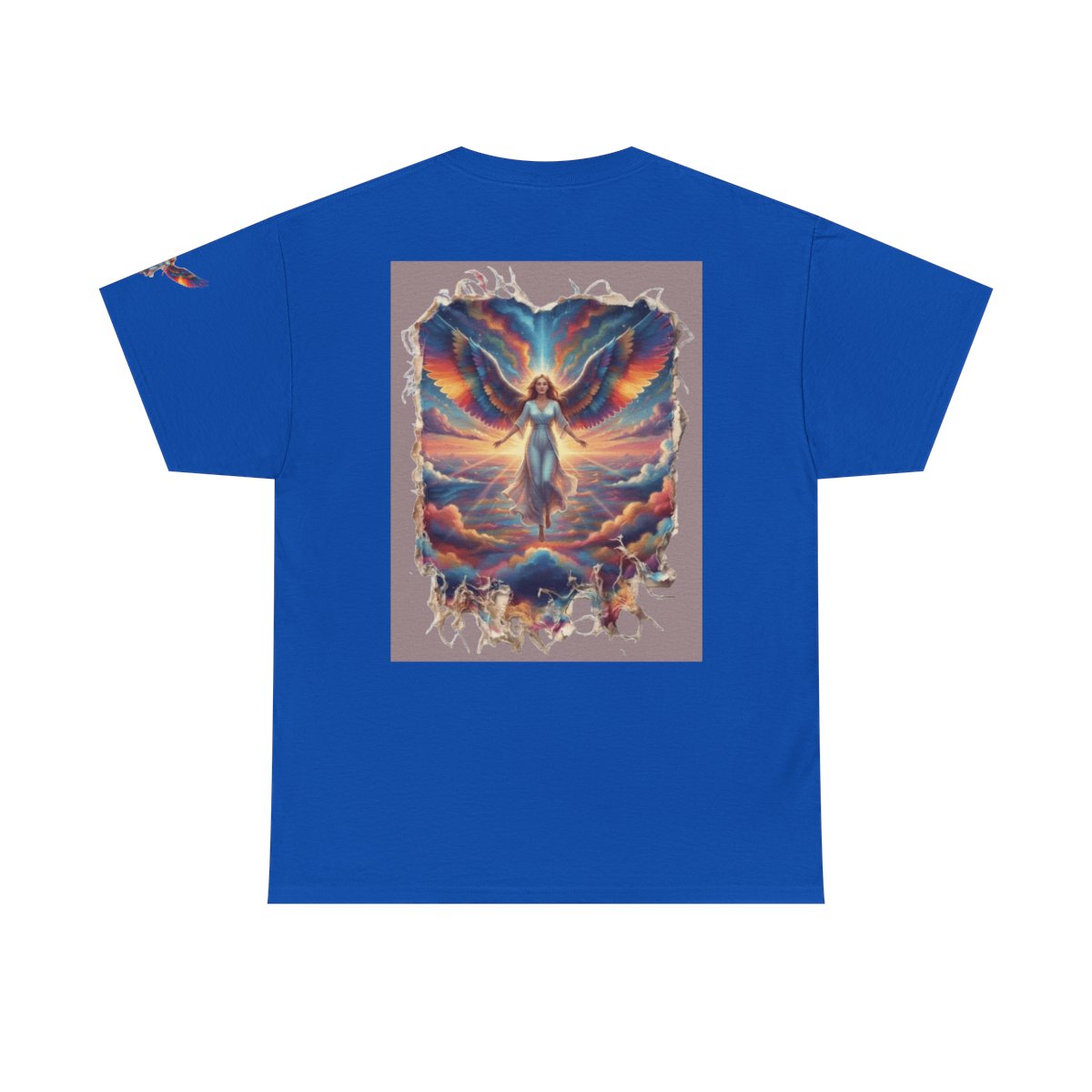 Color: Neon Blue | Rainbow Angel Premium Graphic Tee