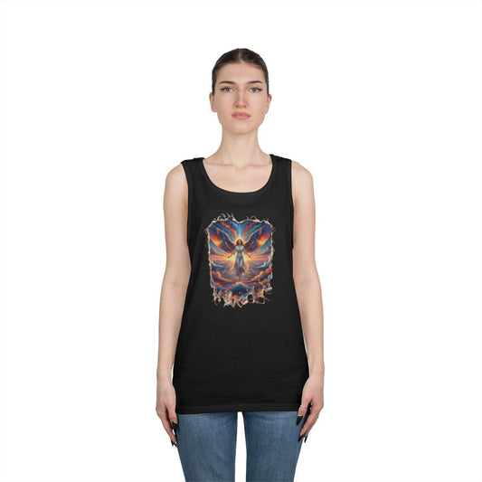 Color: Black | Rainbow Angel Tank Top